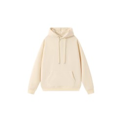 Heavyweight Fleece Hoodie Women Oversized Casual Pullover Winter Warm Solid Color Double-Layer Hood Cotton Sweatshirt St