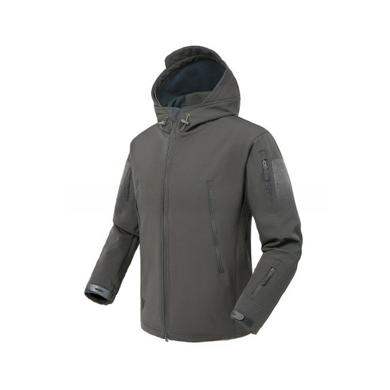 Men's 3-in-1 Waterproof Windproof Fleece Lined Softshell Jacket for Outdoor Hiking