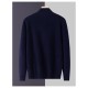 Cashmere Men's Medium-Heavy Zip-Up Cardigan Sweater | Business Knit Top with Mock Neck & Full Zip | Oversized Knit Layer