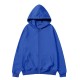 Unisex Zip-Up Hoodie Pullover Plain Color Fleece Sweatshirt for Men and Women