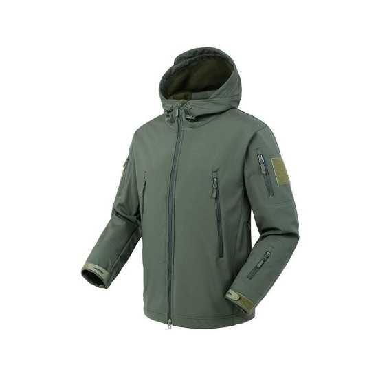 Shark Skin Softshell Tactical Jacket | Windproof Waterproof Fleece-Lined 3-in-1 Outdoor Coat