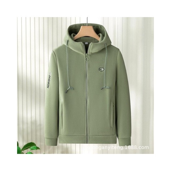Cozy Fleece Zip Hoodie Jacket for Women - Lightweight Outdoor Pullover with Full-Zip