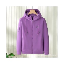Cozy Fleece Zip Hoodie Jacket for Women - Lightweight Outdoor Pullover with Full-Zip