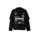 NotBrand Heavyweight 300g Cotton Oversized Letter Print Layered T-Shirt