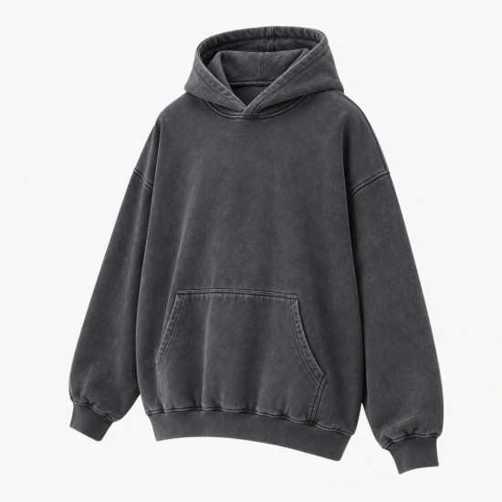 American Retro Oversized Graphic Hoodie – Unisex Heavyweight Fleece Sweatshirt with Drop Shoulder & Cozy Lining for Men