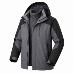 3-in-1 Mountain Shell Jacket for Women & Men | Waterproof Windproof Ski & Hiking Coat