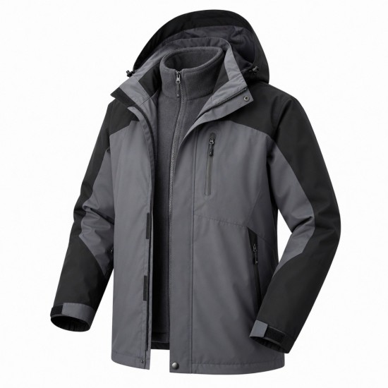 3-in-1 Mountain Shell Jacket for Women & Men | Waterproof Windproof Ski & Hiking Coat