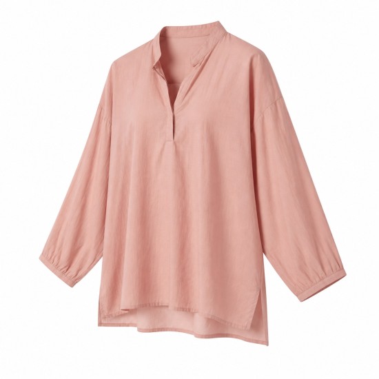 Women's Pink Loose-Fit Ice Silk Sun Shirt UPF Sun Protection Summer Cooling Blouse