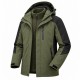 Waterproof Windproof 3-in-1 Fleece-Lined Jacket for Men | All-Season Thermal Winter Coat & Outdoor Hiking Shell