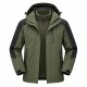 Waterproof Windproof 3-in-1 Fleece-Lined Jacket for Men | All-Season Thermal Winter Coat & Outdoor Hiking Shell
