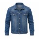 Slim Fit Denim Jacket for Men | Classic Blue Cotton Jean Coat