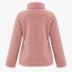 Women's Long Pile Fleece Zip Jacket with Long Sleeves - Warm Coral Fleece Outerwear