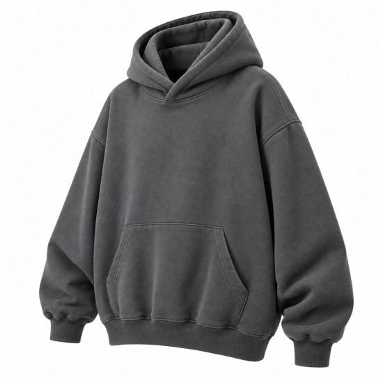 Fashion Hoodie Fleece Sweatshirt Oversized Streetwear Unisex Double Hooded Pullover Casual Crew Neck Top