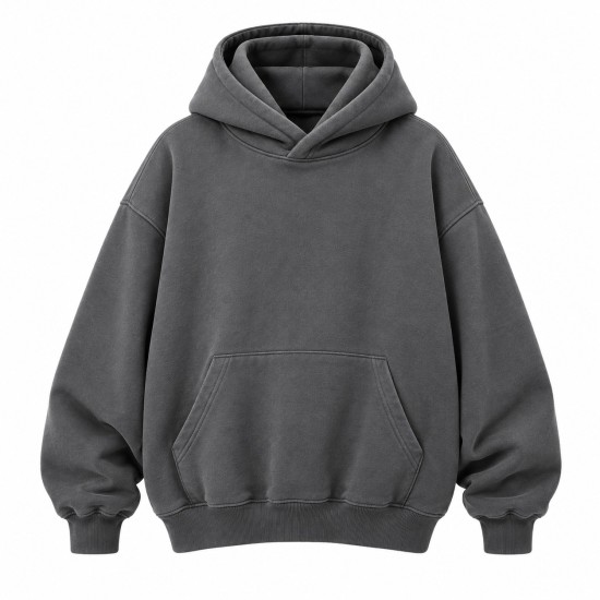Fashion Hoodie Fleece Sweatshirt Oversized Streetwear Unisex Double Hooded Pullover Casual Crew Neck Top